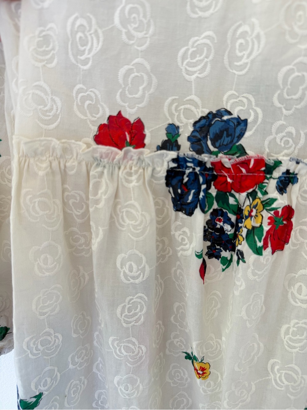 Tory Burch Embroidered Floral Beach Dress Cover-Up 100% Cotton Size Medium - Picture 11 of 11